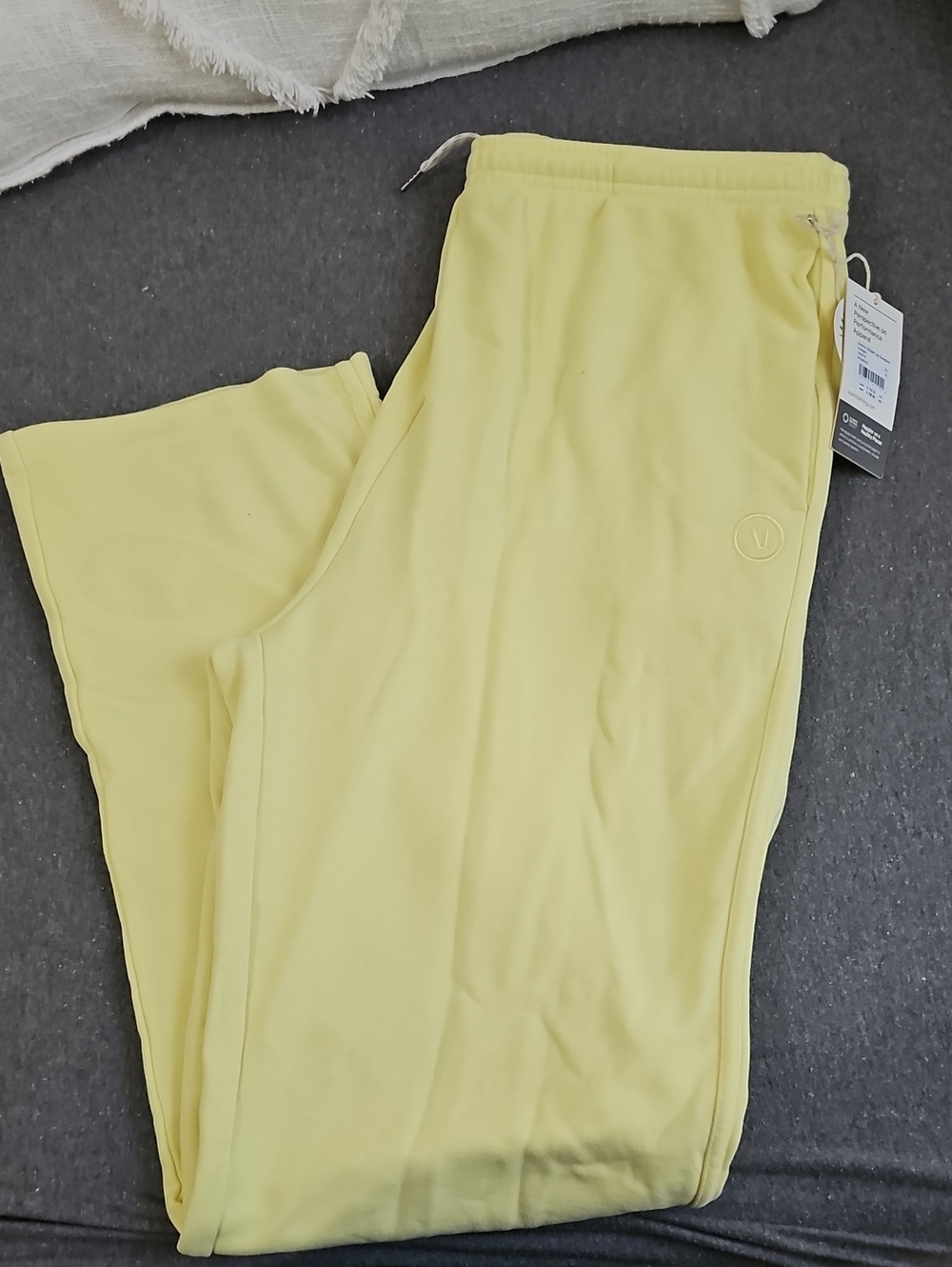Vuori Yellow Hoodie with Label Detail